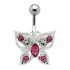 Navel piercing with butterfly 925 silver motif 603