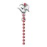 Navel piercing, motif OMMMMH with rhinestone chain