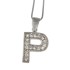 ABC pendant P, 925 sterling silver + set zirconia