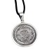 Aztec calendar pendant made of 925 sterling silver with individual engraving on the back