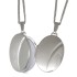 Oval locket made of 925 sterling silver, 26x23mm