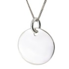 Round pendant in sterling silver, diameter 15 bis 30 mmmm