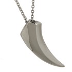Ash pendant tooth made of high-gloss polished stainless steel
