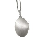 Oval locket made of 925 sterling silver, 26x23mm